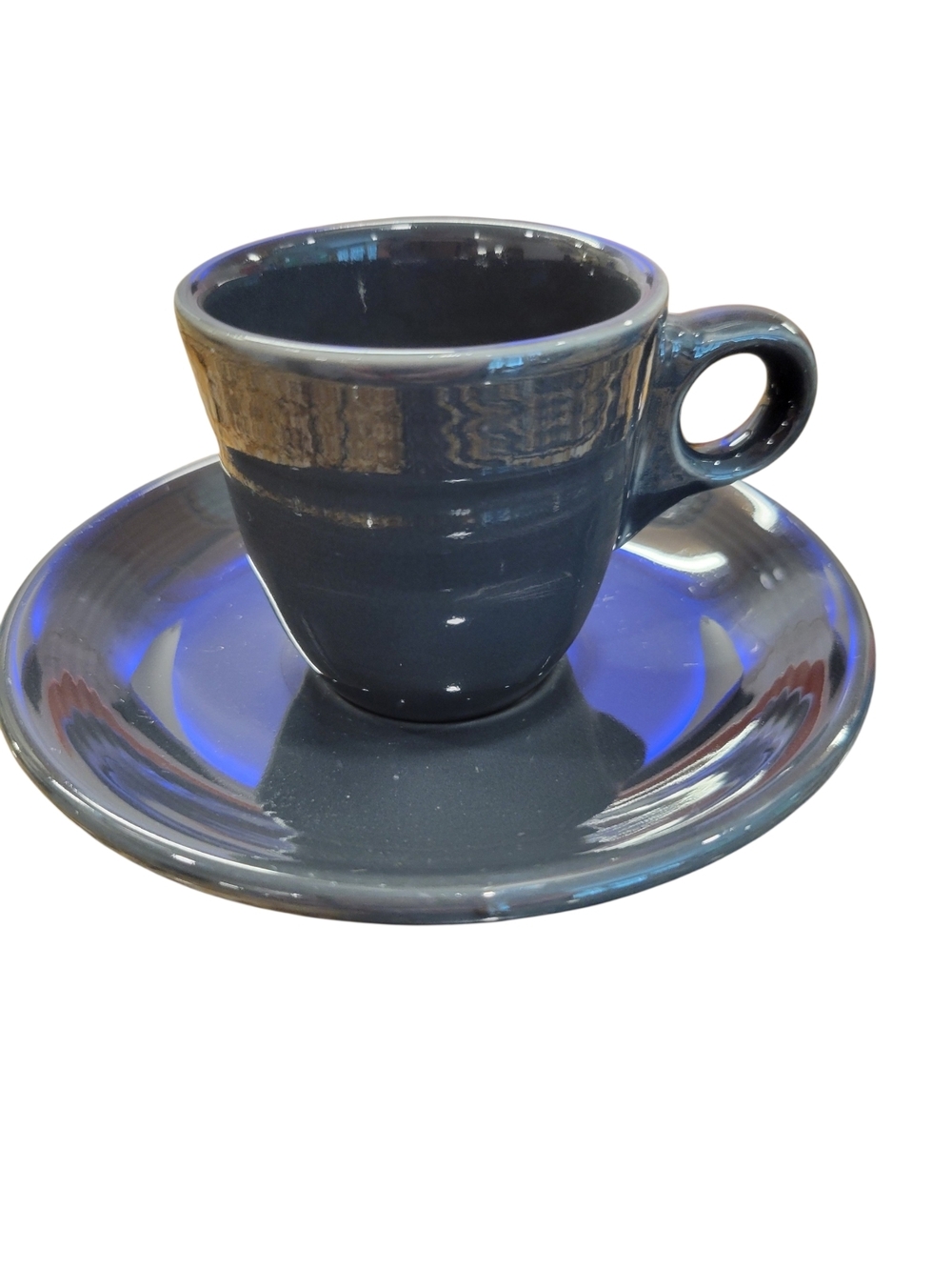 Fiesta® Slate Demitasse Cup & Saucer Set Espresso Fiestaware HLC USA Gray